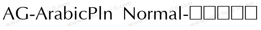 AG-ArabicPln Normal字体转换